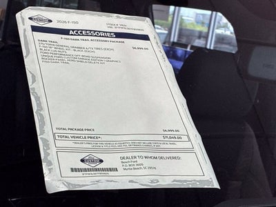 2026 Ford F-150 XLT Dark Trail Accessory PKG.