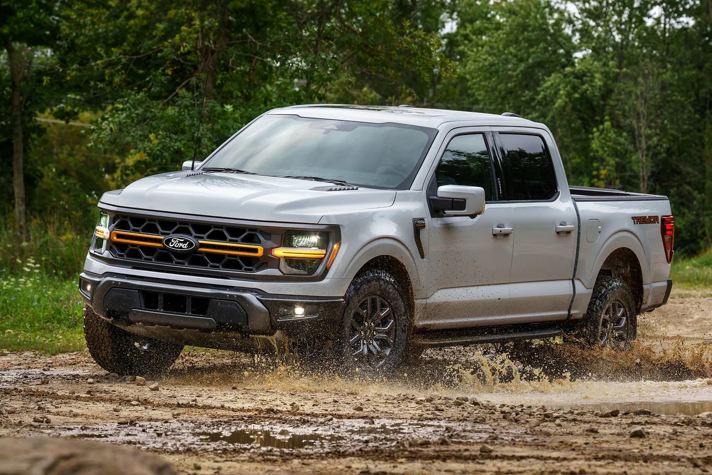 F-150 driving through mud